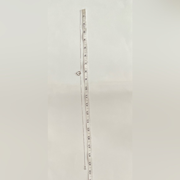 Solid Stamped 14K White Gold Natural Diamond Heart Pendant Box Chain Necklace - Picture 15 of 15